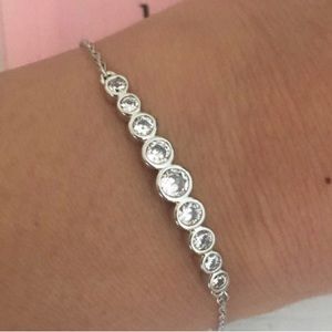 kate spade Silver Bracelet with Clear Stones